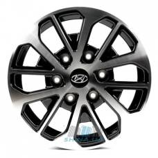 Цена на Replica Hyundai (HND6128) R17 W6.5 PCD6x139.7 ET56 DIA92.5 gloss black machined face
