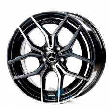 Цена на Replica Mercedes (MR021-026) R19 W9 PCD5x112 ET49 DIA66.6 black machined face