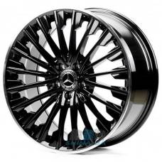 Цена на Replica Mercedes (MR3062) R18 W9 PCD5x112 ET45 DIA66.6 gloss black machined lip