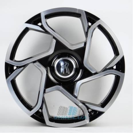 Ціна на Диски Replica Rolls Royce (RR2325) R22 W8.5 PCD5x112 ET35 DIA66.6 gloss black dark machined face